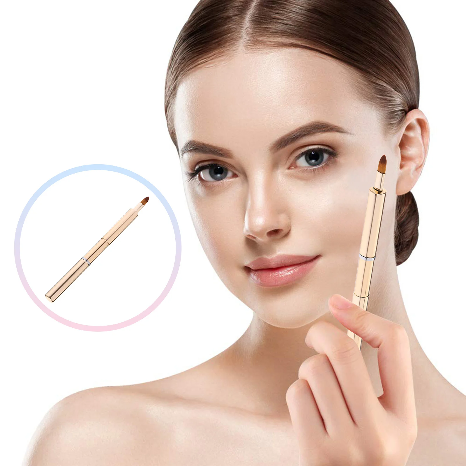 

High-Quality Retractable Lip Brush Easy to Use Clean Versatile Applicator for Everyday Makeup Routine
