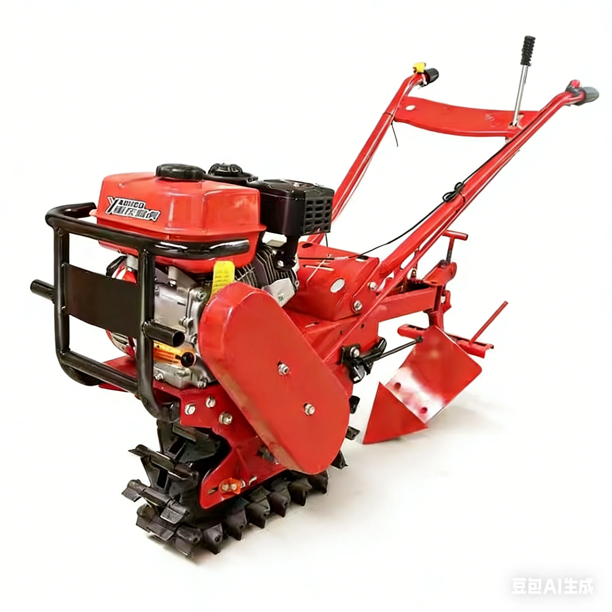 Small Power Tiller Cultivating Machine Rotary Micro Tiller Cultivator Mini Plough Tillage Machine with 7.5HP  Engine