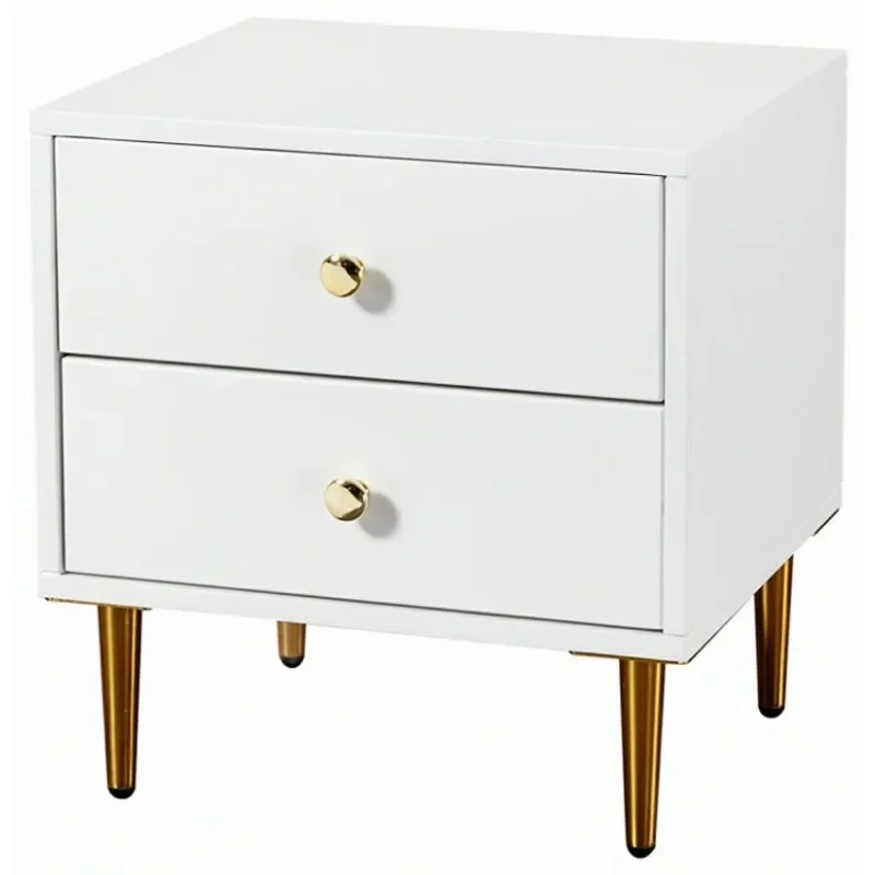 Modern Minimalist Italian-style Bedside Table A Bedroom Multi-layer Storage Cabinet With Two Drawers Bedroom Home Furniture