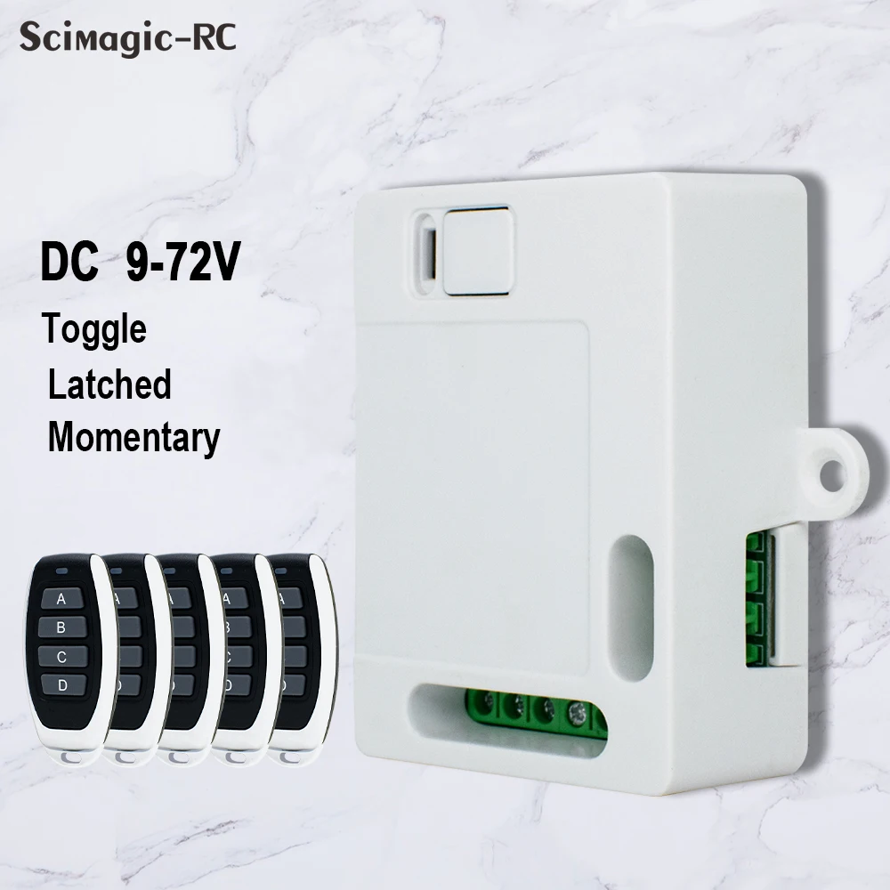 

Универсальный беспроводной пульт дистанционного управления, 12 В постоянного тока, 24 В, 32 В, 9-70 В, 2 канала, 433 МГц, модуль релейного приемника и радиочастотный пульт дистанционного управления 433 МГц