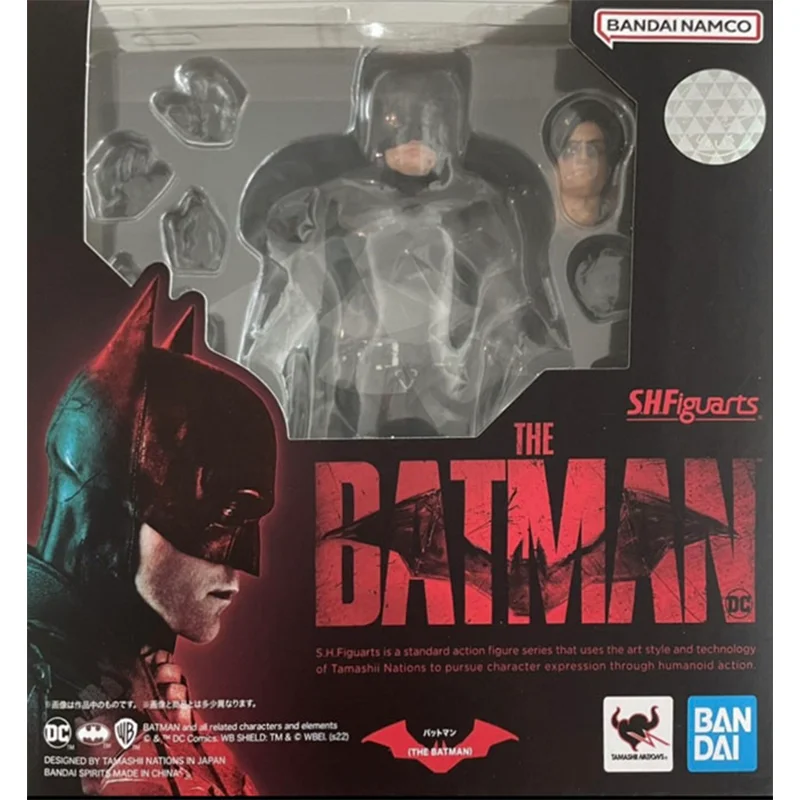 Original Genuine S.H.Figuarts 2022 The Batman Robert Pattinson Bandai Anime Model Toys Action Figure Gifts Collectible Ornaments