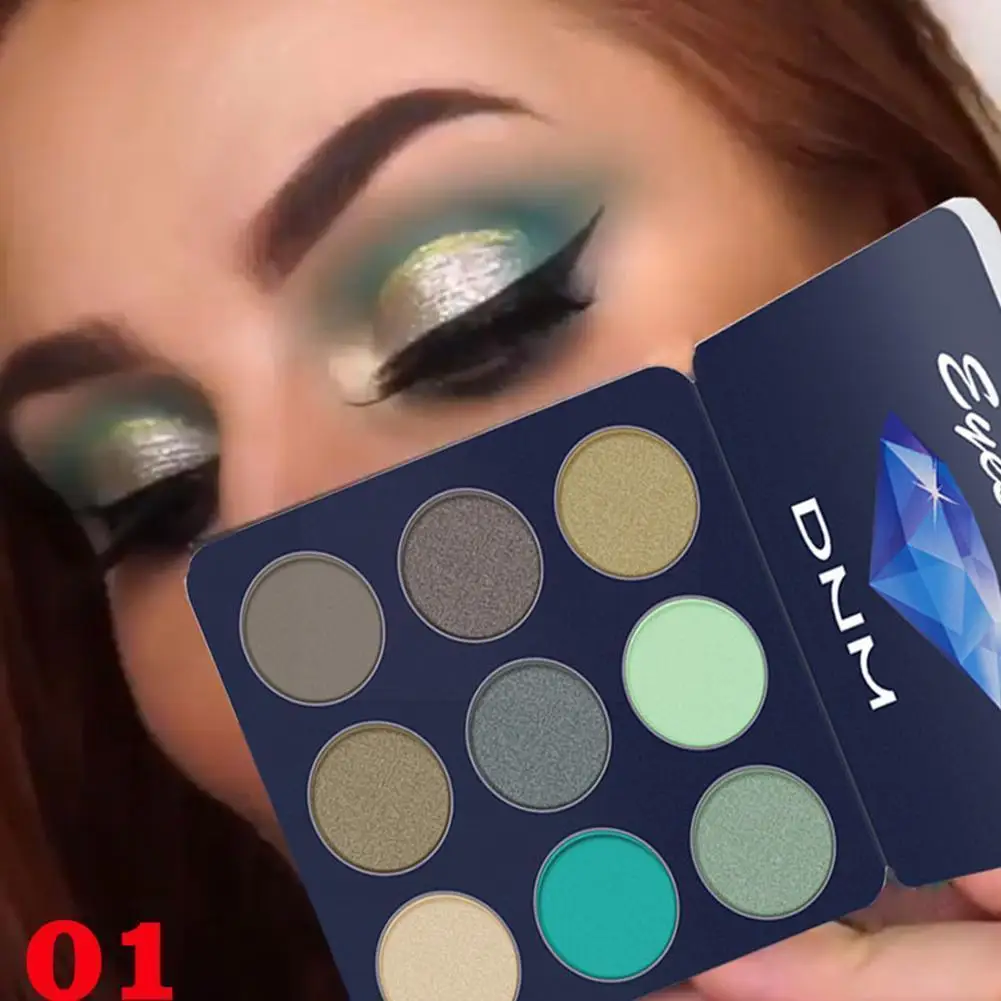 Beauty glazurowany 9 kolor makijaż cień do powiek Pallete brokat Makeup matowy cień do powiek paleta Pigment wodoodporny paleta brokat U7h6