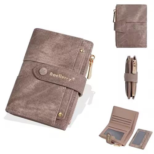 Baellerry New Fashion Women Short Wallets Zipper Coin Bags Top Quality Female Purse Coin Pocket Women's Detachable Card Clip - Image 10
