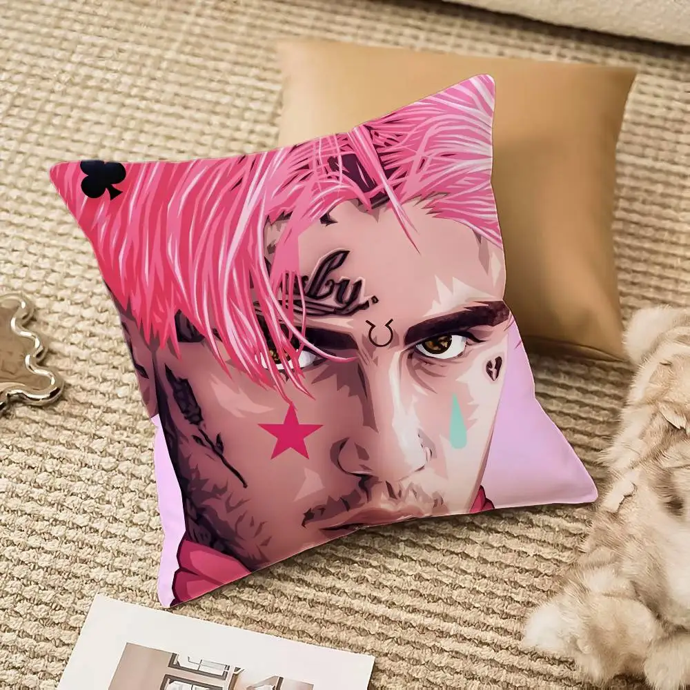 Funda de almohada Hip Hop Rapper L-Lil P-Peep, sofá cama con cremallera Invisible antipolvo