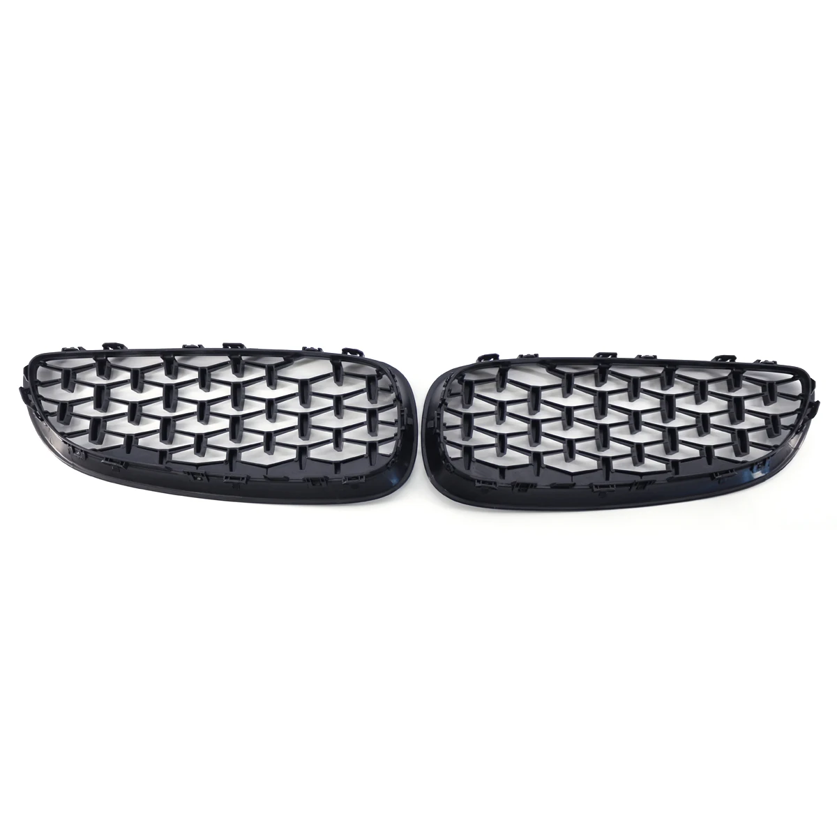 1 Pair Glossy Black Car Front Bumper Diamond Style Kidney Grille Replacement Racing Grilles Accessories For BMW E89 Z4 2009-2016