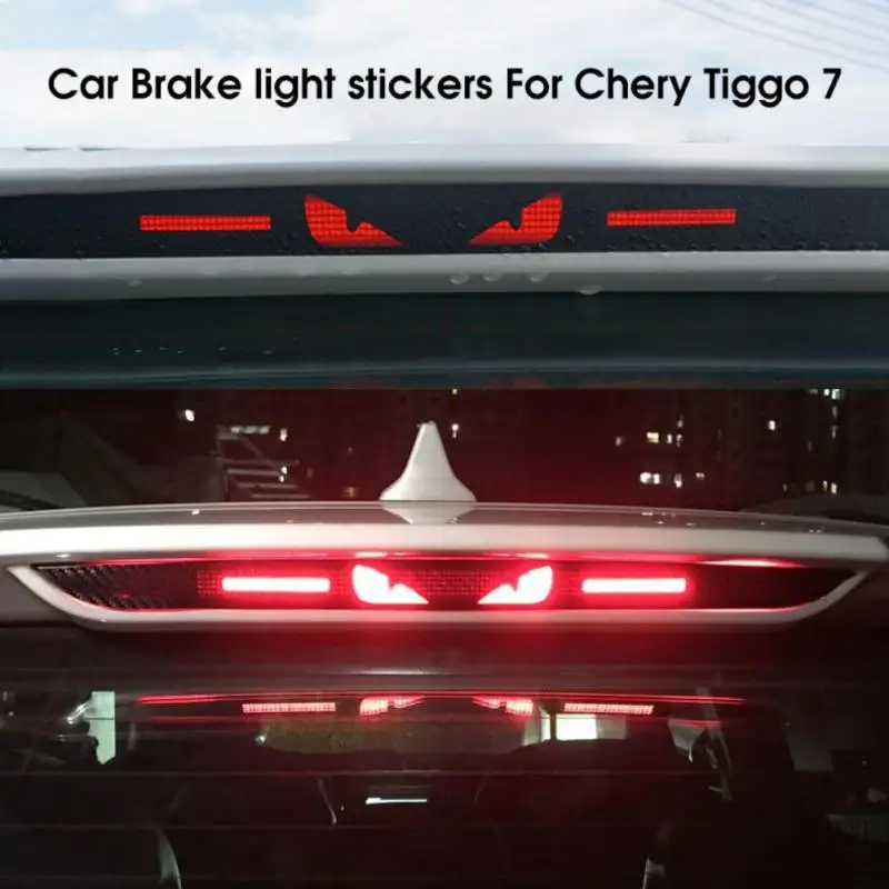 DIY Car Stickers Brake Light Stickers Covers Cartoon Eye Brake Lamp Decal Auto Styling Stickers For Chery Logo Tiggo 7 High-posi