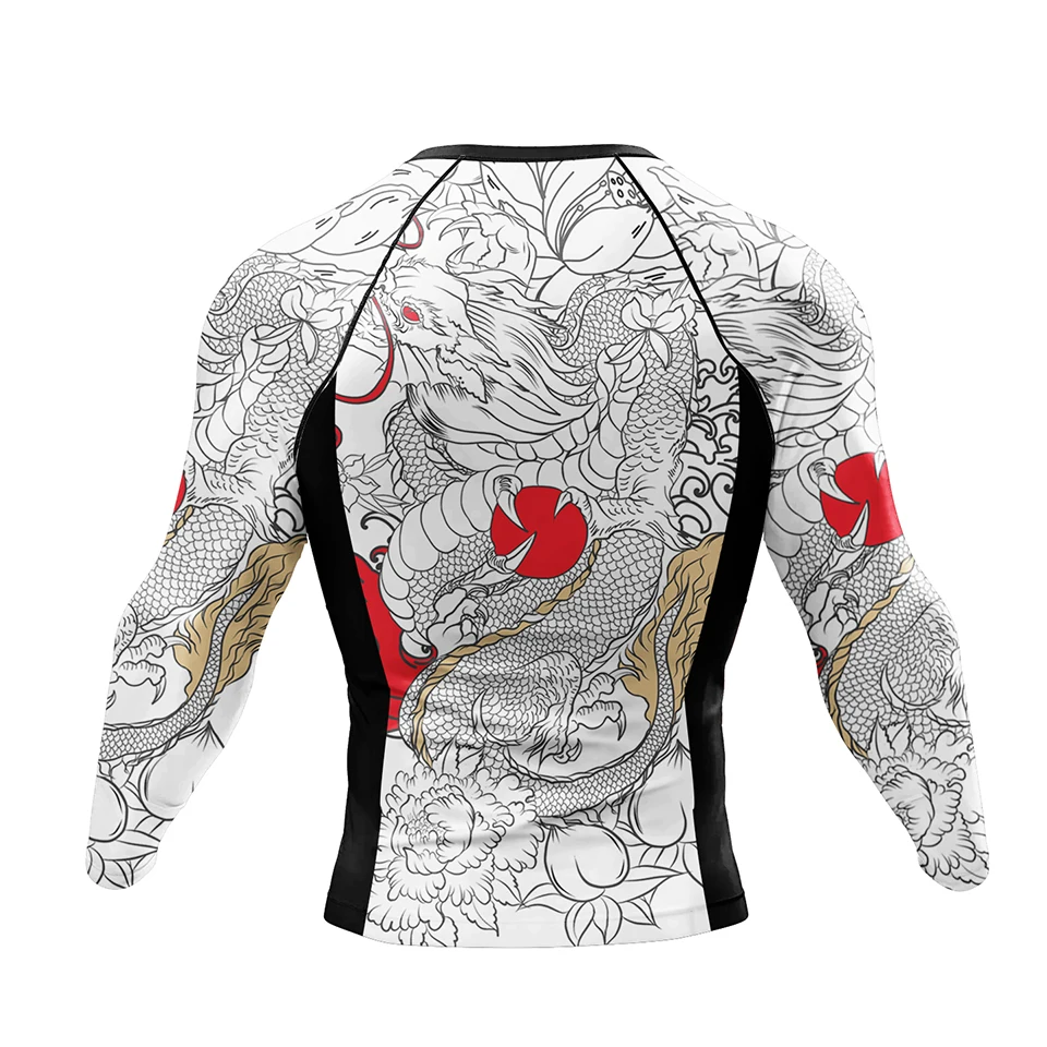 New Compression MMA Rashguard T-shirt Men\'s Running Suit Muay Thai Shorts Rash Guard Sports Gym Bjj Gi Boxing Jerseys 4pcs/Sets