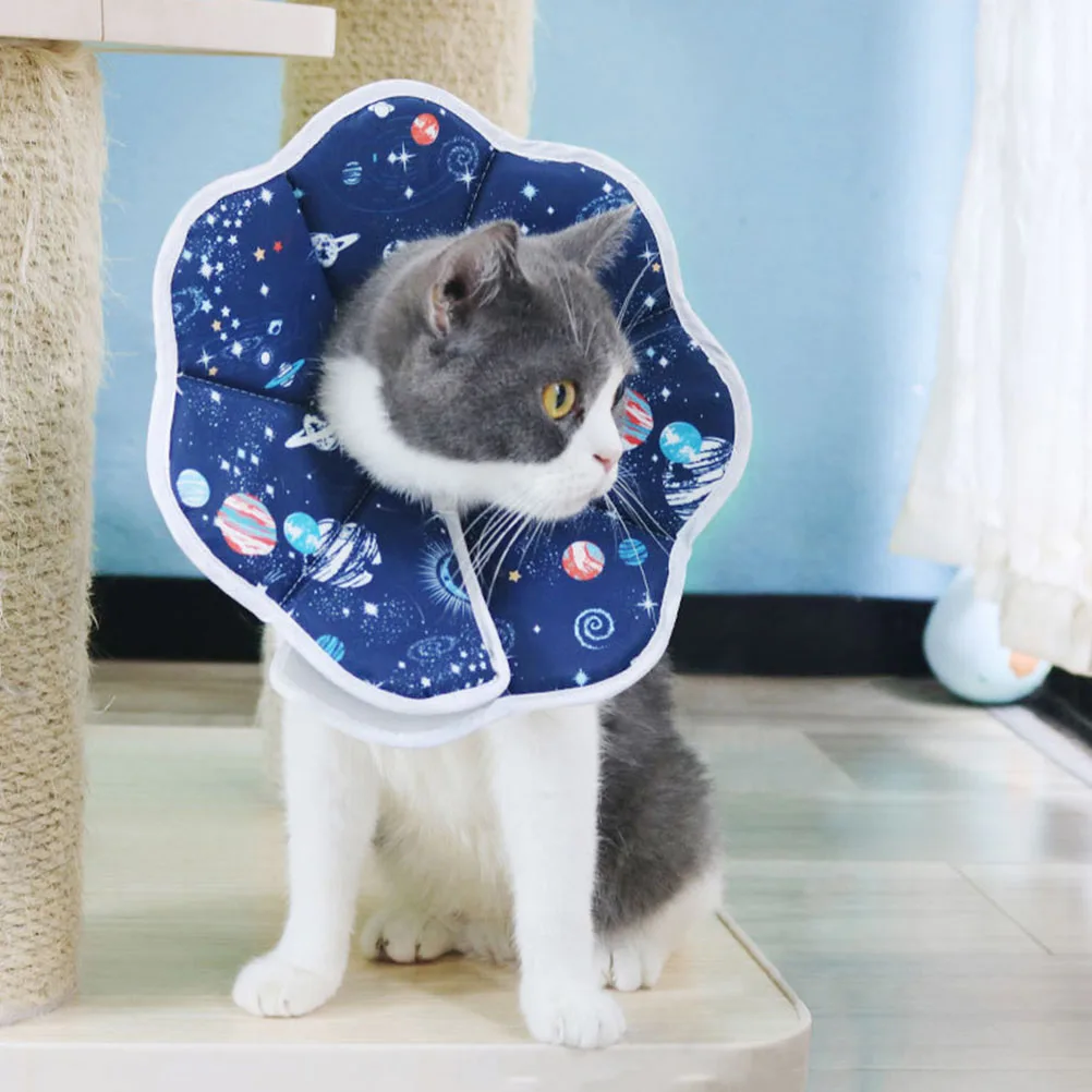 

Adjustable Soft Recovery Cone for Cats Dogs Post Surgery Anti Licking Breathable Neck Cover Grooming Bathing Use for Wound