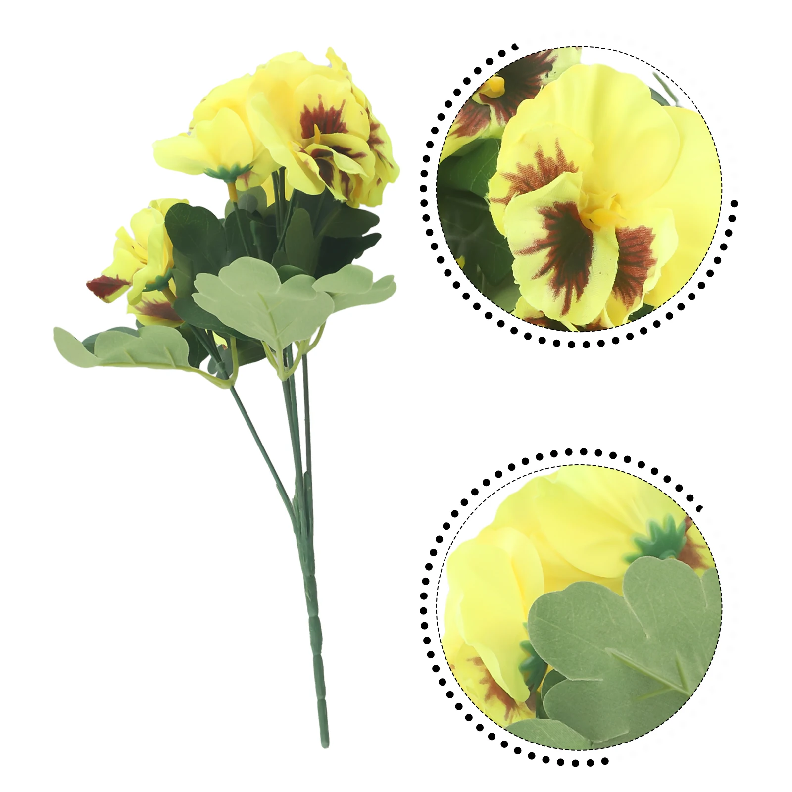 ملون لتزيين حفلات الزفاف باقة زهور صناعية بانسي مصنوعة يدويًا باللون الأحمر/البرتقالي/الأرجواني والوردي الأحمر #5