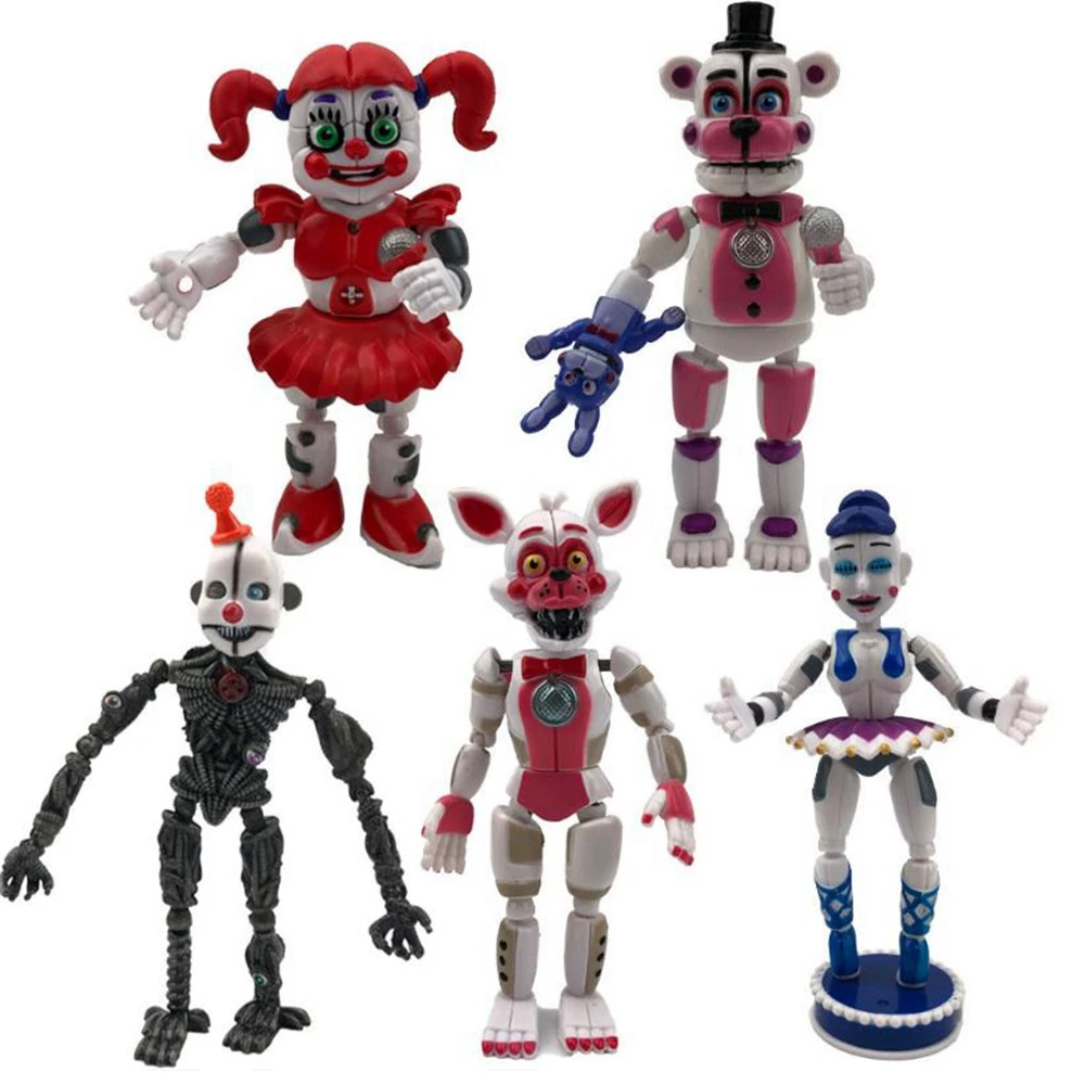 1 Pcs Game Five Nights Bear Action Figures Terrible Sister Foxy PVC Model Joints Can Move Terrorist Adventure Kid Gift Toy