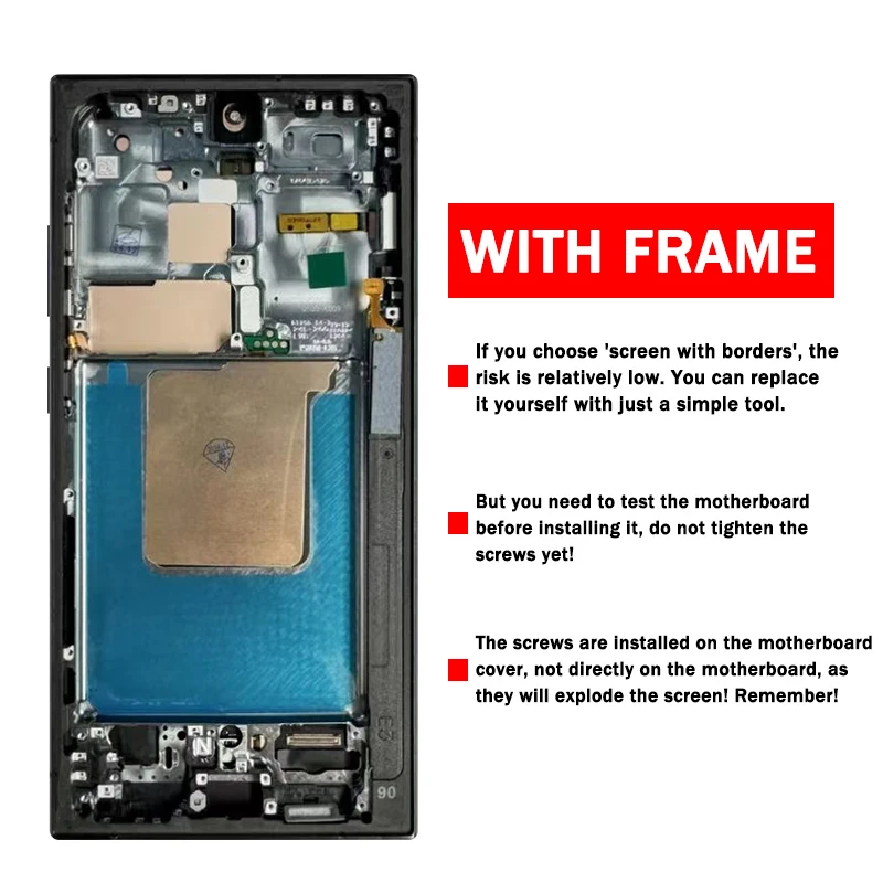 SM-S928B SM-S928U Premium Lcd For Samsung S24 Ultra LCD Display Touch Screen Digitizer Panel Assembly With Frame