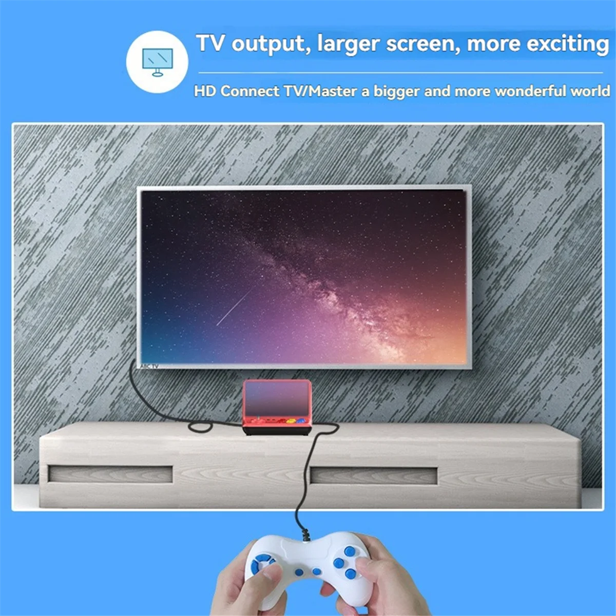 

New 3C-A12 9 Inch Joystick Arcade A7 Architecture Quad-Core CPU Simulator Video Game Console Game Children'S Gift 32G