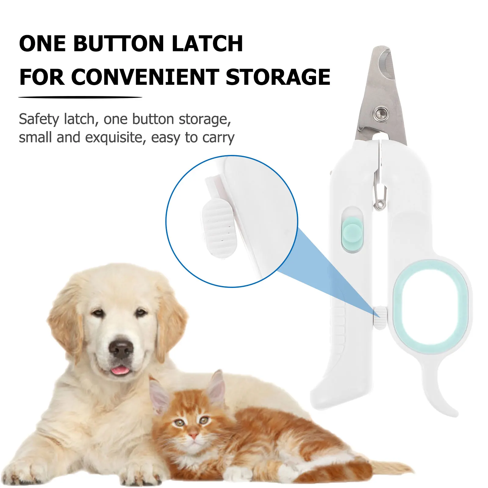 

1pc Led Pet Nail Clipper For Dog Cat Grooming Non-Slip Handle Visible Claw Cutter Pet Supply Nail Trimming Tool
