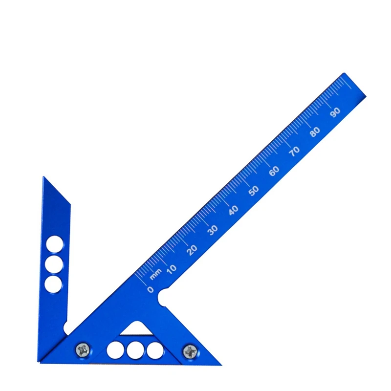 Center Scribe Measuring Tool,Woodworking Line Calibers Gauge,45/90 Degree Right Angle Line Gauge Carpenter Ruler