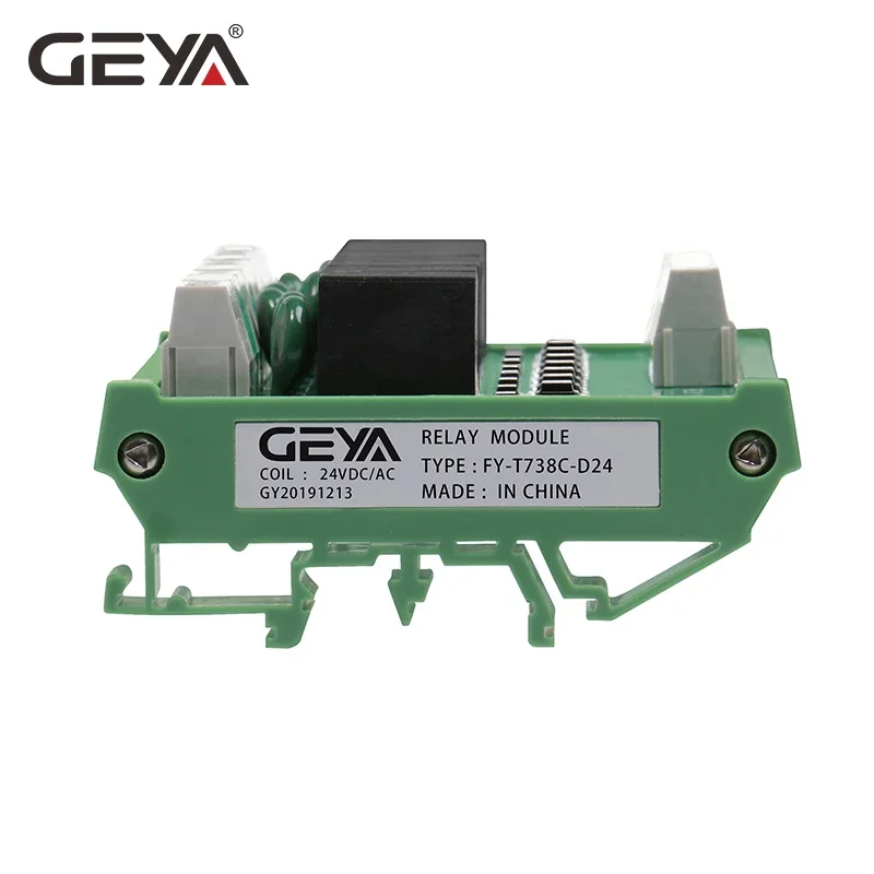 GEYA 8 Channel Interface Relay Module 12VACDC 24VACDC DIN Rail Panel Mount for Automation PLC Board 5VDC