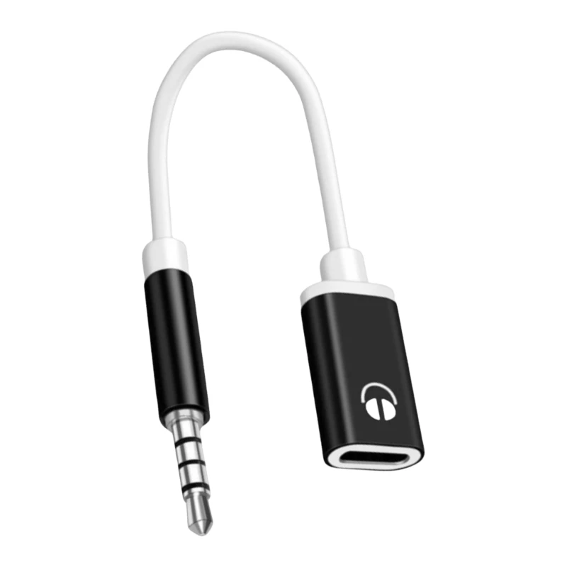  3.5mm Male to Type C Female Headphone Auxs Cable Converters Type C to Flat Headp