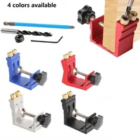 Pocket Hole Jig,Two Hole Wood Jig System Kit With Drill Guide And Step Drill Bit And Wooden Plugs And Screws For Joinery Work