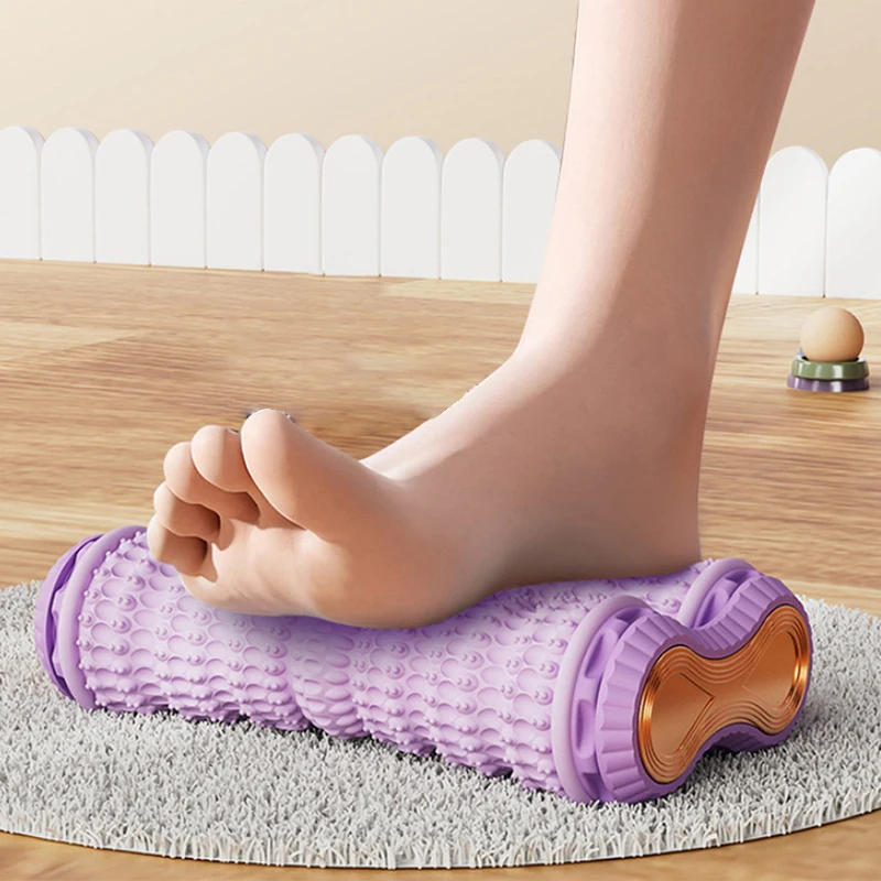 Massaggiatore per piedi Rullo per massaggio Palla per massaggio yoga Rullo per fascia plantare Rilassamento muscolare Cura Rulli per massaggiatore manuale per piedi in plastica