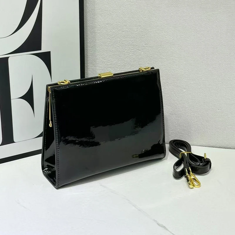 

Новая модная женская сумка-кроссбоди с металлической пряжкой, из лакированной кожи, маленькая сумка через плечо, женские сумочки и клатчи