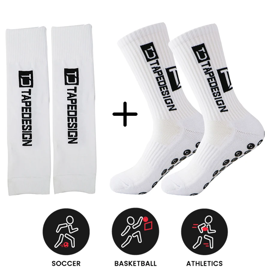 1 piece TD men's football sock set, anti slip silicone suitable for football, baseball, rugby sports