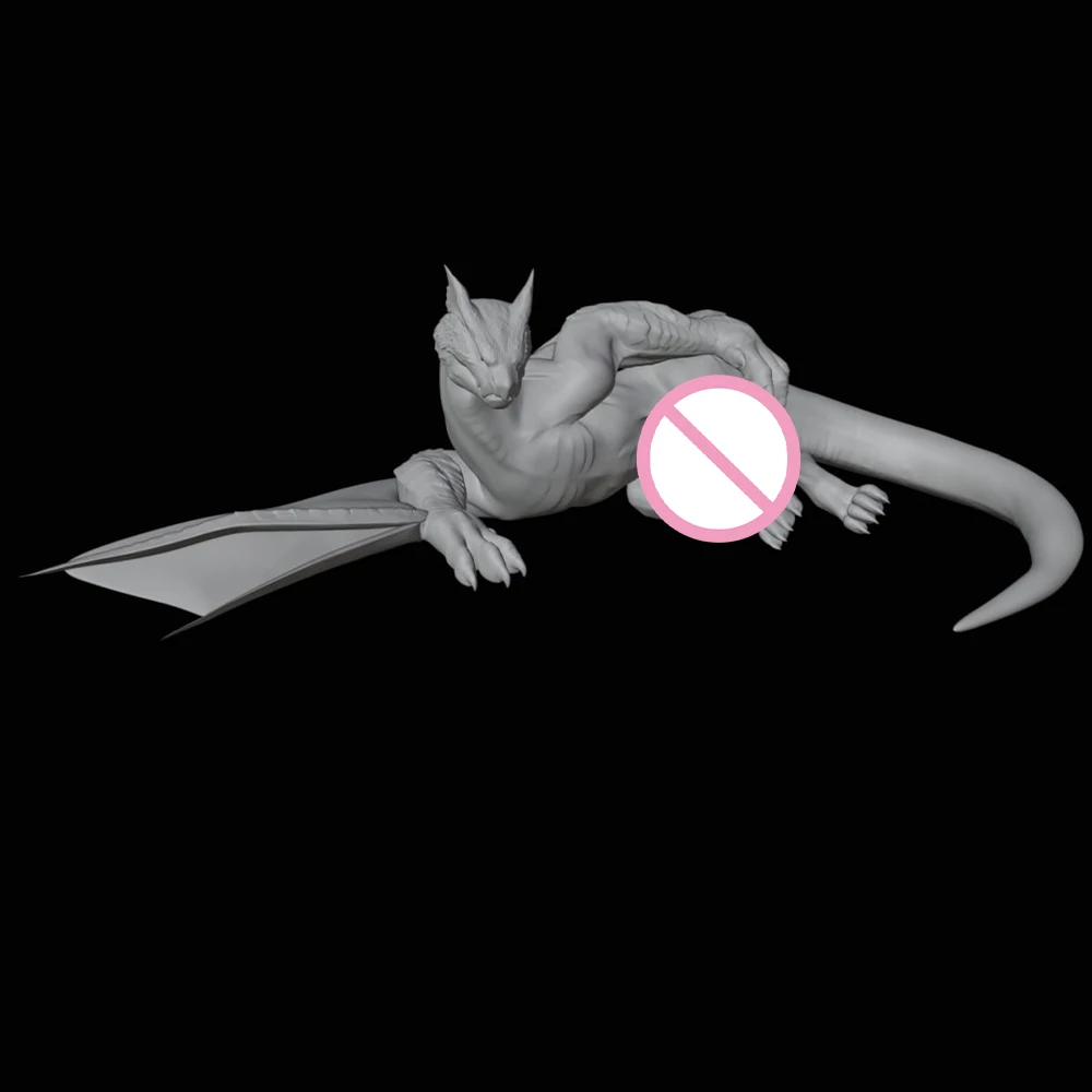 Figura de resina de Dragon Horny Nargacuga, juguete sin pintar, muñeca GK sin montar, montaje de impresión 3D, estatua de reducción en miniatura, 1/24