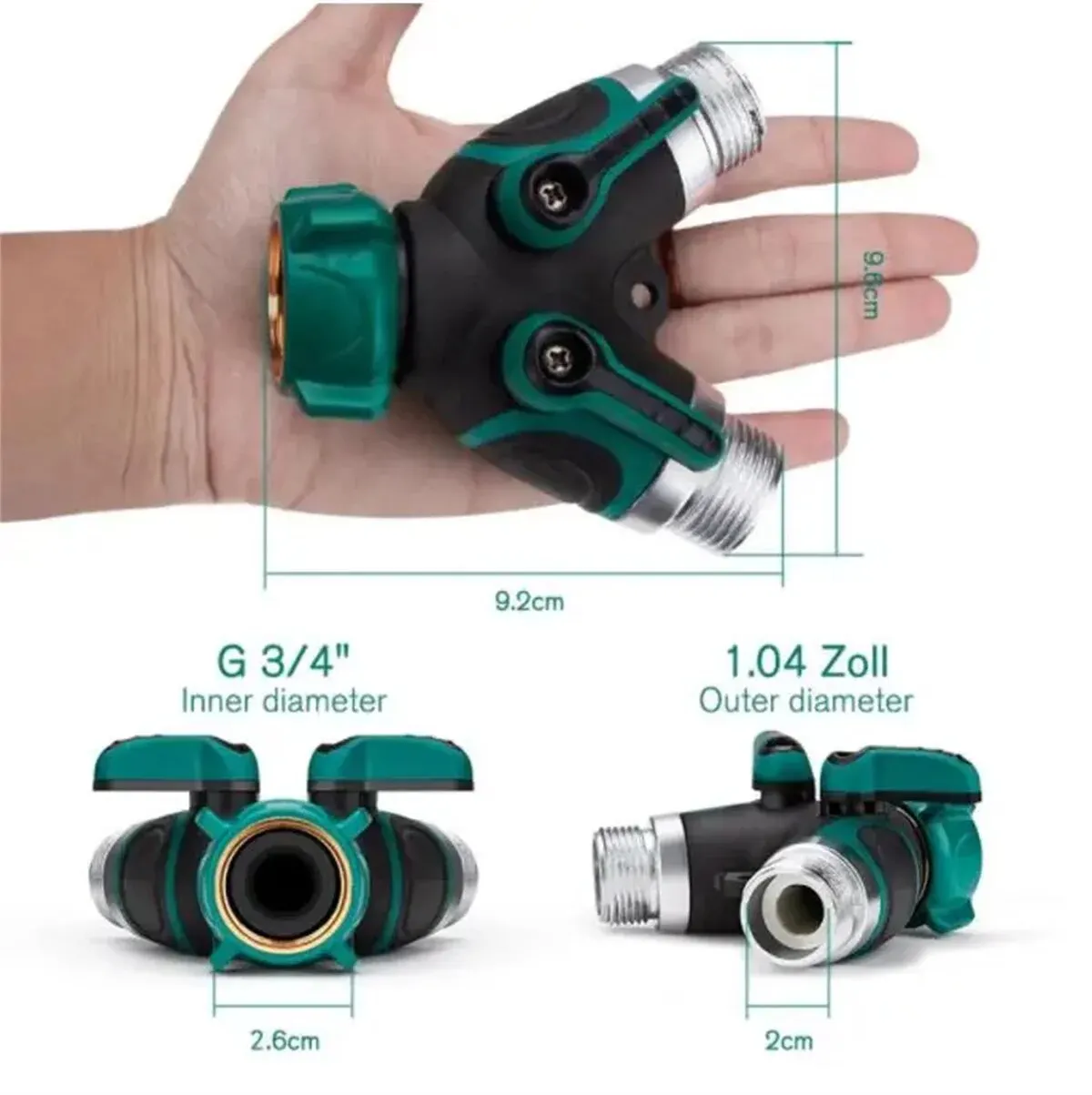 2 Way Connector Garden Hose Splitter Water Hose Connectors Agricultural Hose Adapter