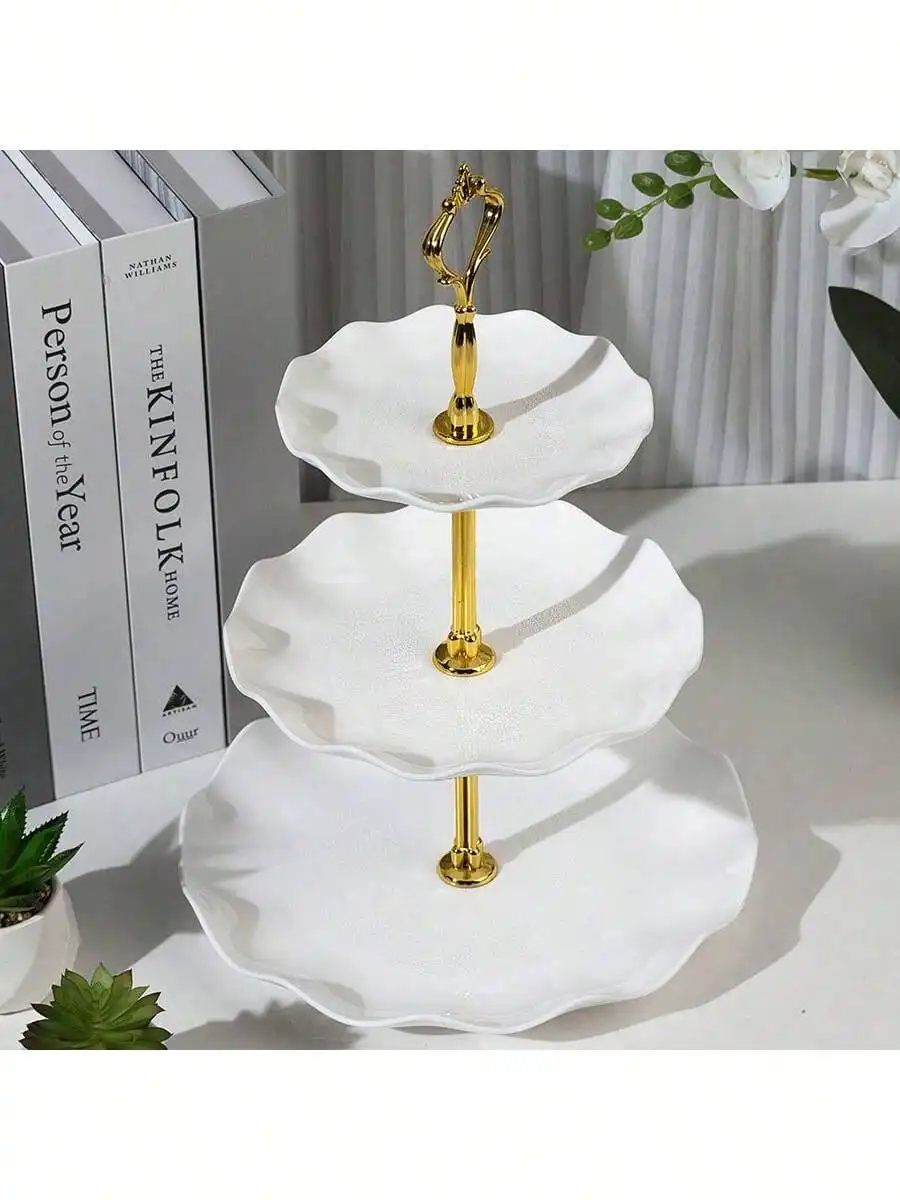 

White Multi-Tier Cake Stand Dessert Snack Display for Birthday Christmas Wedding Party Decor