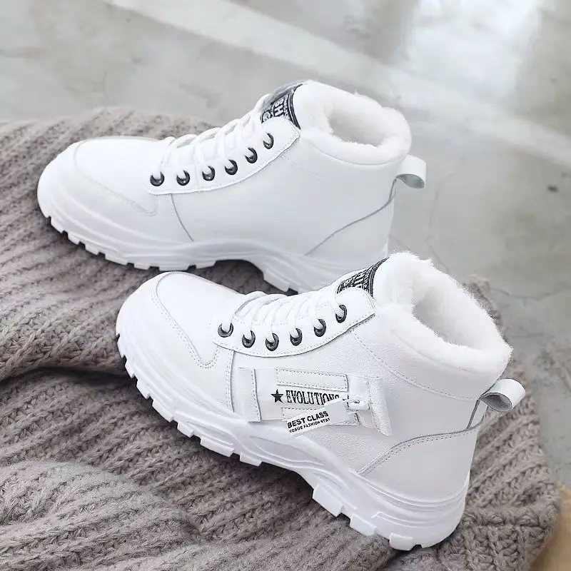 Ladies Shoes 2023 Lace Up Women Sneakers Snow Ankle Boots Waterproof Warm Platform Botas Woman Footwear Botas De Mujer