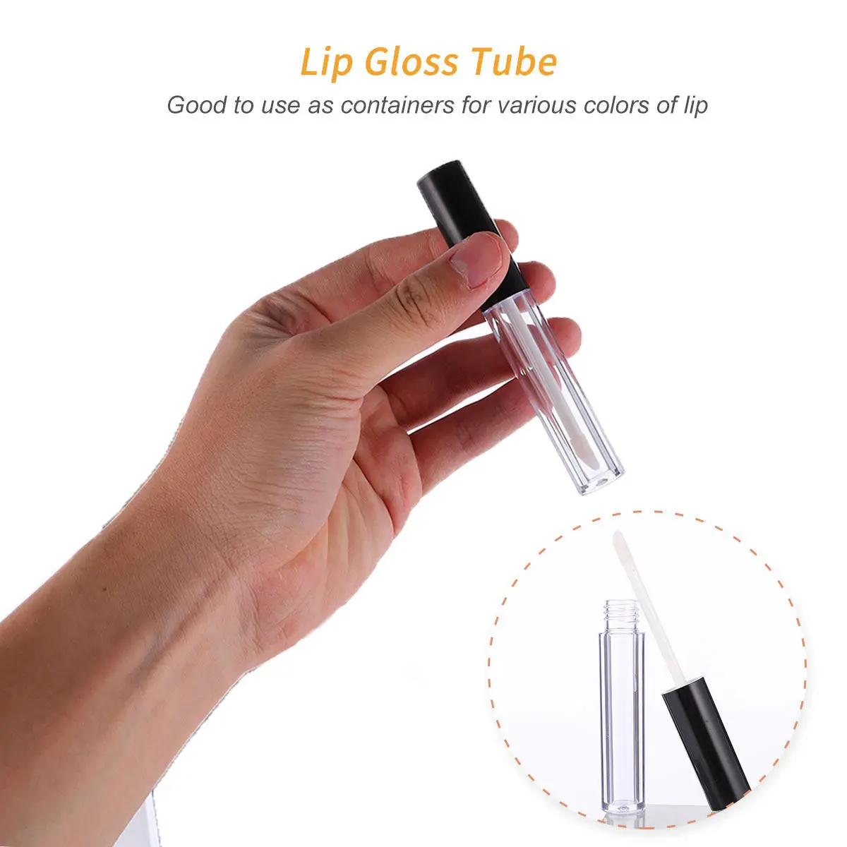 

20Pcs Lip Gloss Empty Tube Premium ABS Plastic Refillable Containers Leakproof DIY Lip Balm Bottle Travel Business