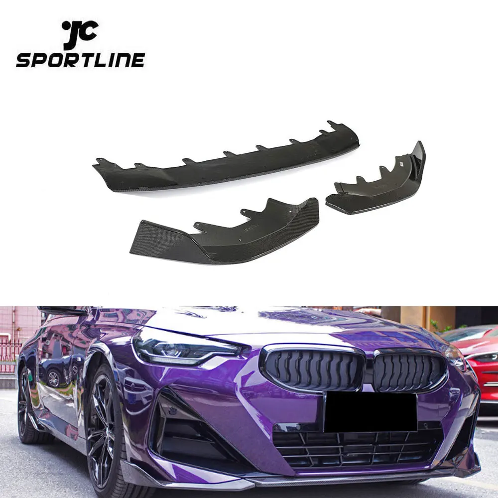 

Карбоновый сплиттер переднего бампера для BMW G42 M235i M240i 220i Coupe M Sport 2022 2023