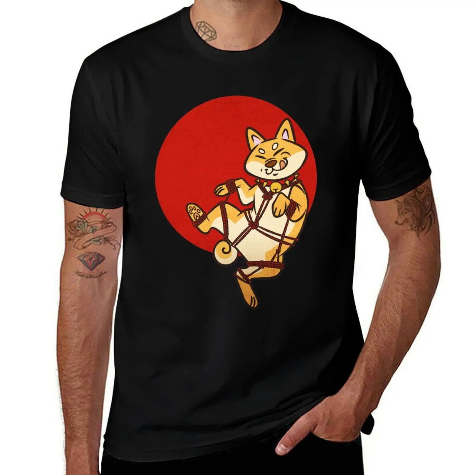 

Shibari Inu T-Shirt boys whites summer 2025 graphic shirts gifts for boyfriend T-shirts for men cotton