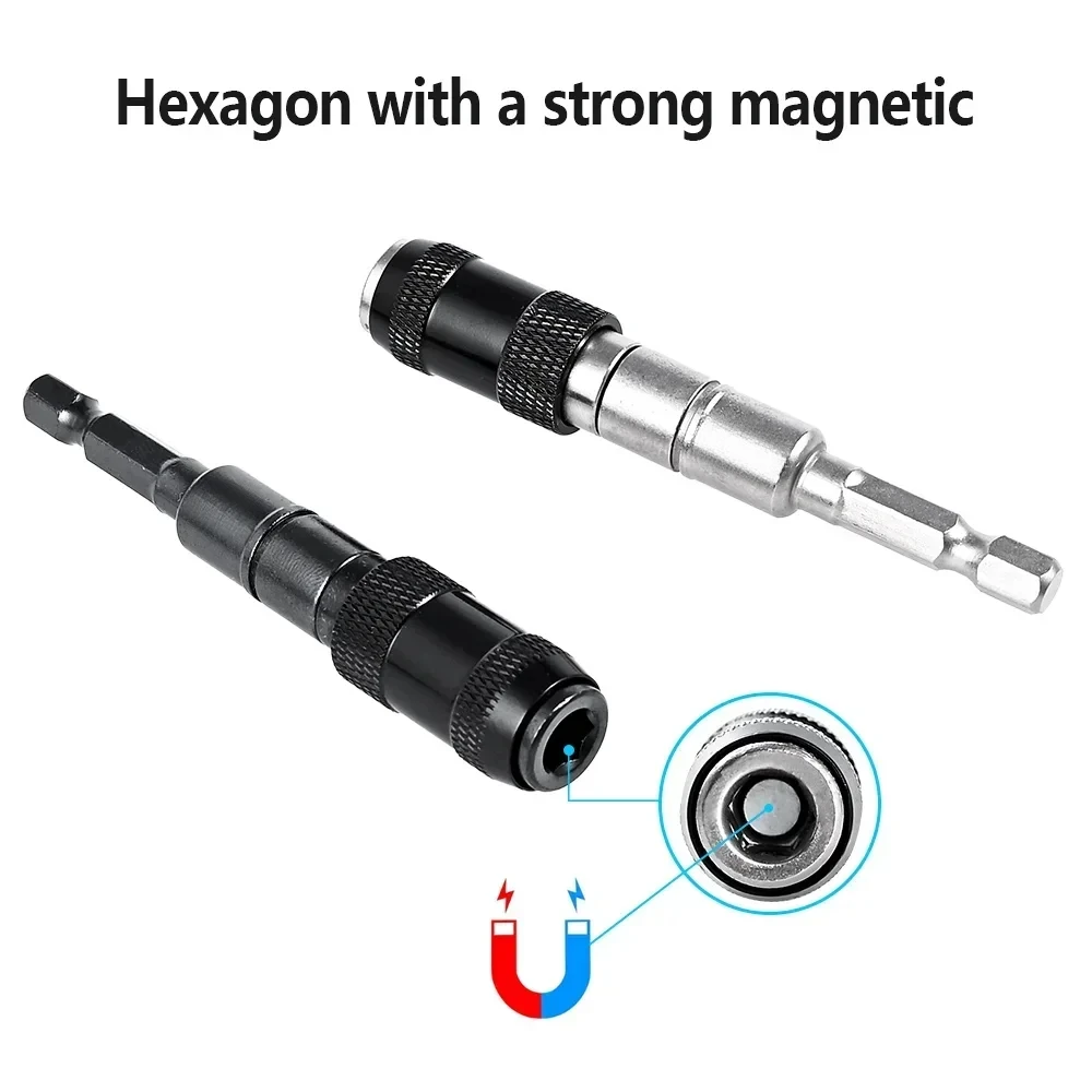 1PC Durable Hexagon Quick Change Tool Holder Drive Guide Screw Bit Magnetic Rotary Bit Screwdriver Bit Electric Tool Accessories