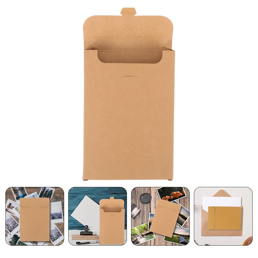 

12 Pcs Postcard Box Paper Boxes for Greeting Cards Wrapping Case Storage Envelopes Blank Kraft