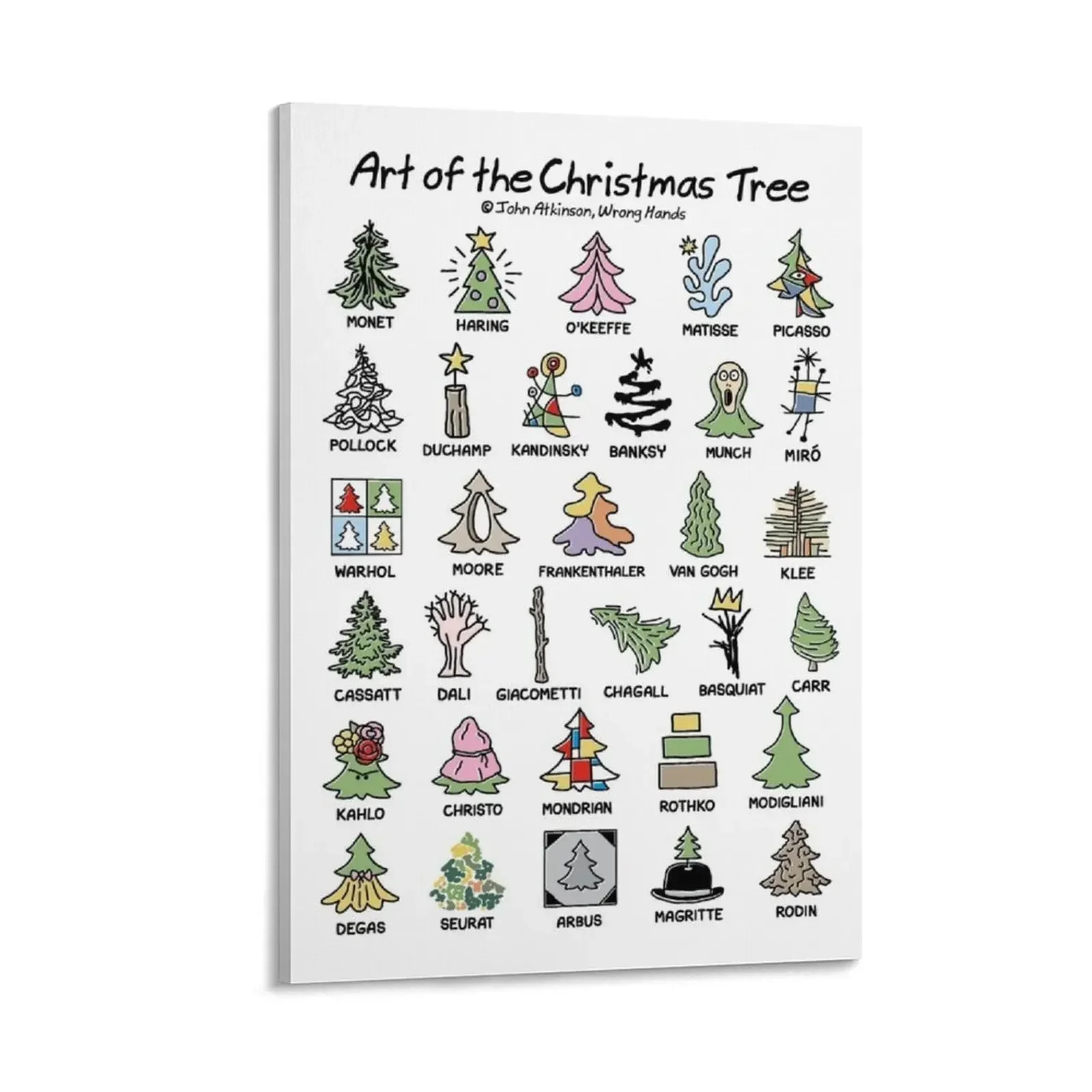 

Art of the Christmas Tree Canvas Painting nordic home decor poster aesthetic bedrooms decor vintage home decor