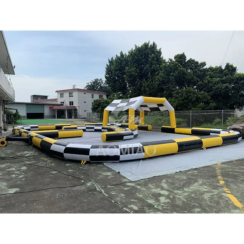 أطفال في الهواء الطلق نفخ سباق المسار ركوب اللعب سيارة ممتصة للصدمات سباق المحكمة سباق المسار نفخ #3