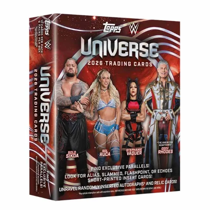 2026 Topps Universe WWE World Wrestling Entertainment series collectible card Factory Sealed Mega Box