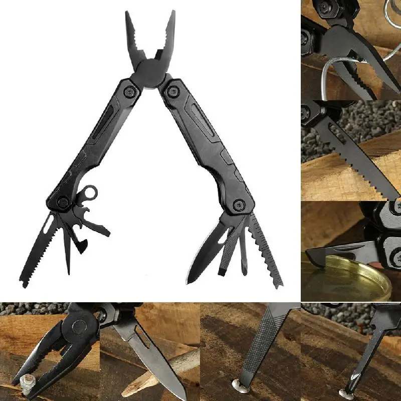 14 IN 1 Multi-knife Pliers Cable Wire Cutting Multi-function Multi-tool Outdoor Camping Portable Folding Pliers