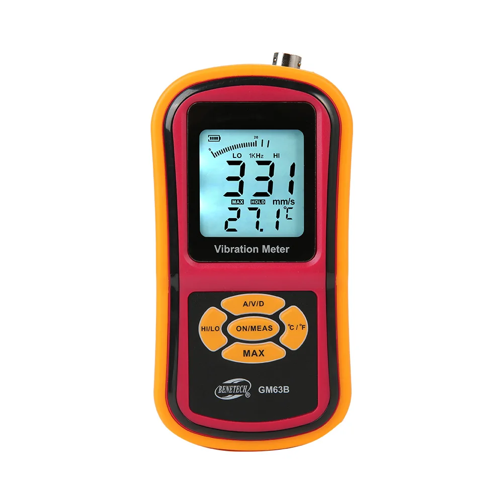 2023 BENETECH GM63B Digital Vibration Meter 0.1~199.9m/s2 Machinery Manufacturing, Electric Power Metallurgy, General Aerospace