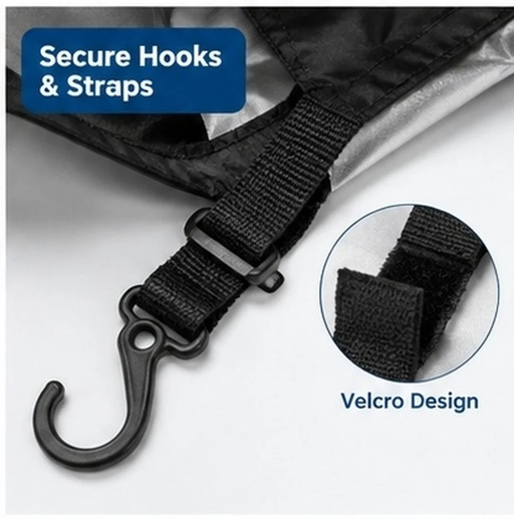 Premium Thickened Scooter Rain Cover Motorcycle Bike Protector Uv Dustproof Wind Resistant Outdoor Parking 72x220cm