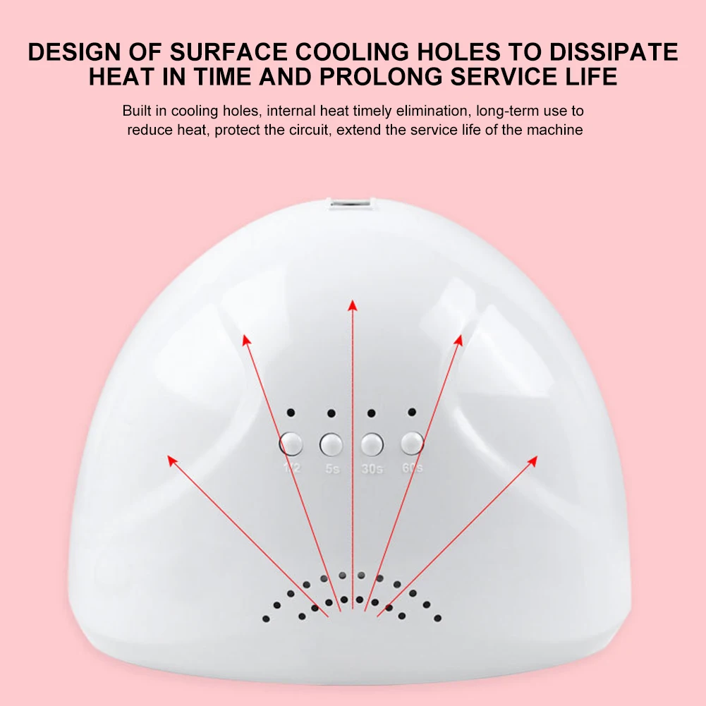 48W 4-Gear توقيت الأشعة فوق البنفسجية LED مصباح مانيكير العلاج بالضوء أضواء مجفف طلاء الأظافر #4