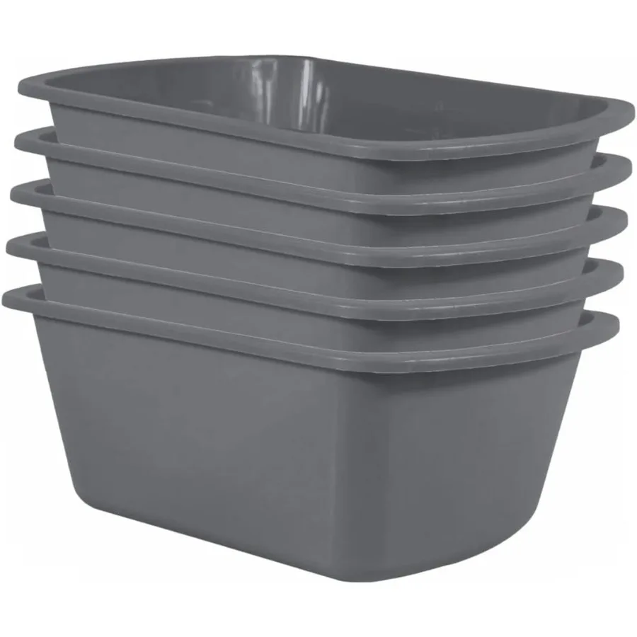 

Прямоугольные пластиковые умывальники, 5 шт., маленькое градуированное ведро на 7 литров, портативный умывальник для мытья, чистки ног, посуда для ванны