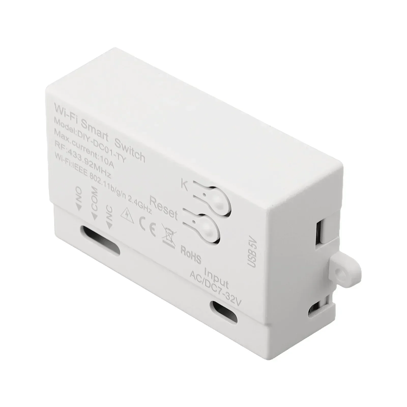 タイマー付きミニwifiスイッチモジュール,433MHz,220w/10a,家庭用,アプリ用リモコン,diy-dc01-ty, 1個