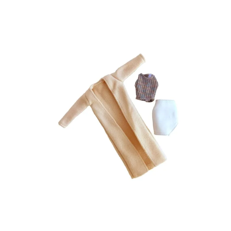 새로운 1세트 인형 옷 코트+이너+스커트 의류 영국 스타일 드레스업 소녀 놀이집 장난감 30CM 1/6 BJD 인형 액세서리