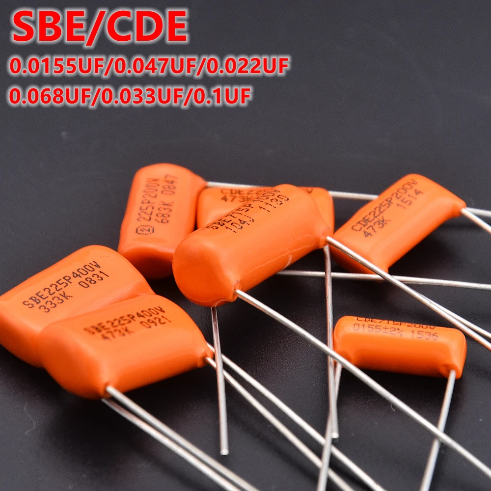 473K/683K/104J/333K SBE/CDE Orange Tone Electric Guitar Bass Capacitor 0.0155UF/0.047UF/0.022UF/0.068UF/0.033UF/0.1UF