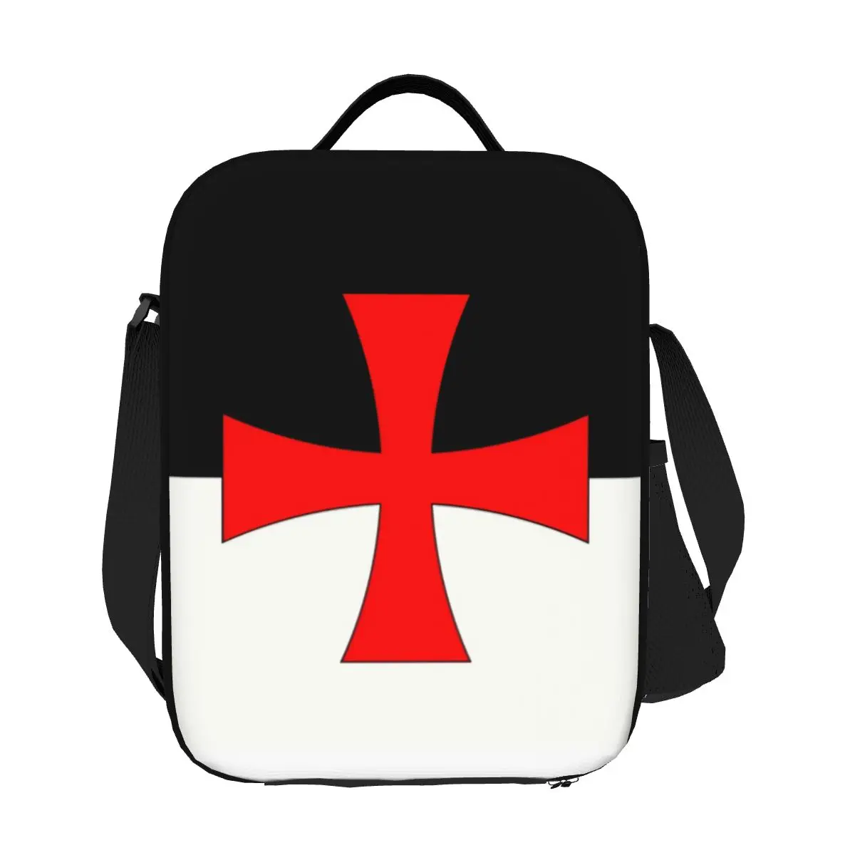 

Custom Knights Templar Flag Lunch Bag Women Thermal Cooler Insulated Lunch Boxes for Kids School Children