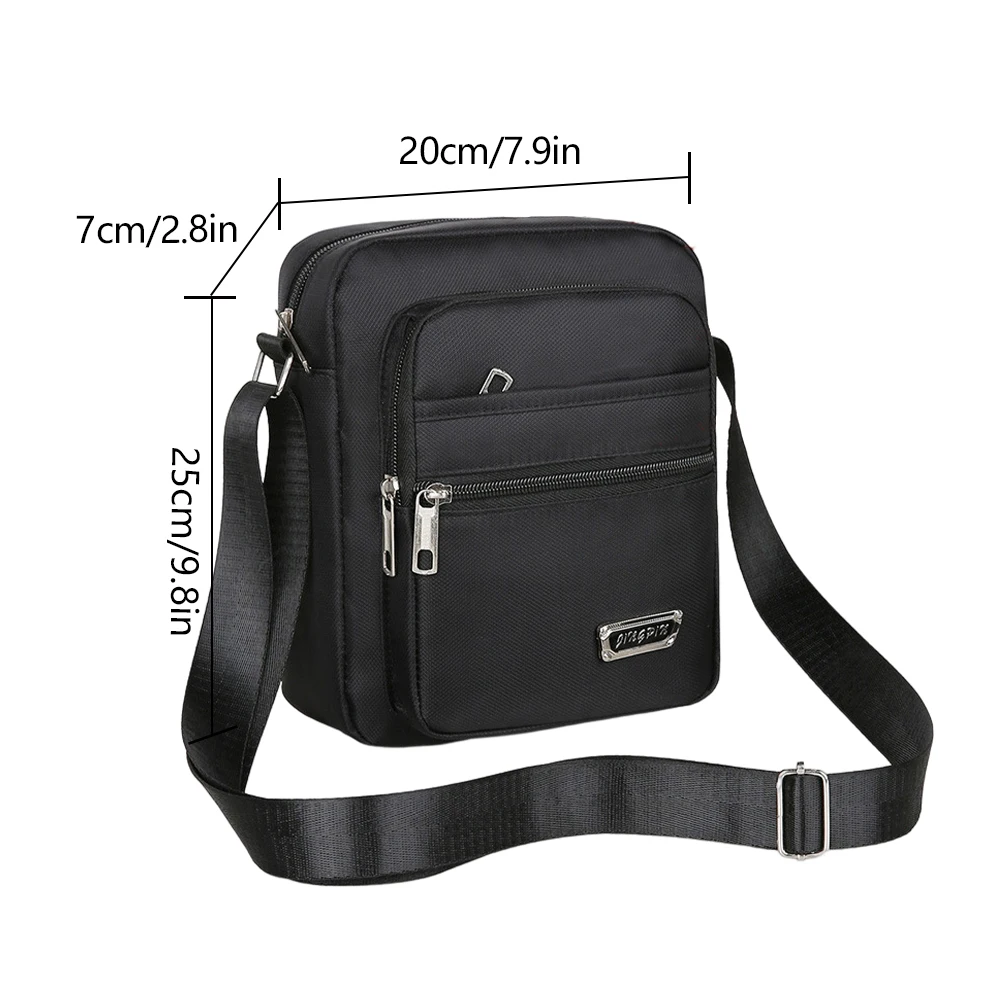 Bolso cruzado informal Simple para hombre, bandolera pequeña de nailon, Oxford, bandolera para teléfono, bolso de hombro grande