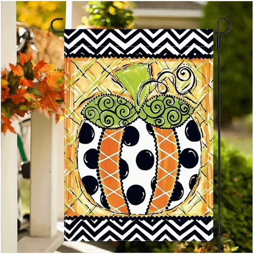 Autumn Pumpkin Garden Flag-12x18