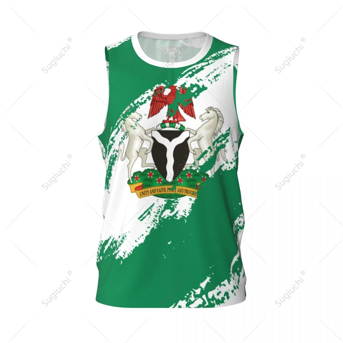 Men Basketball Sports Nigeria Flag Running Fitness Multifunction Jersey Sleeveless shirt Custom Name Nunber Exclusive