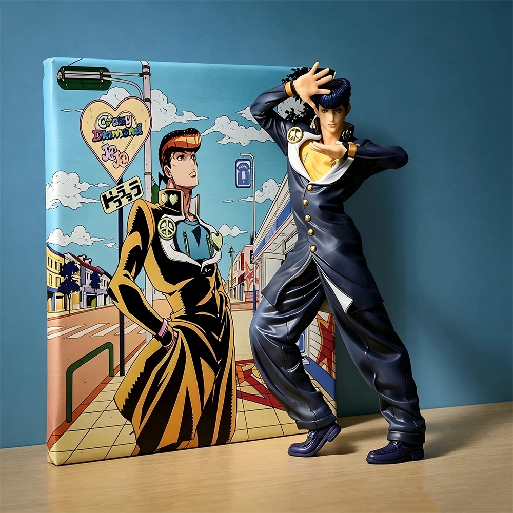 

18CM Anime Figure Higashikata Josuke Diamond Wa Kudakenai Ojo No Kimyou Na Bouken PVC Toys Desktop Collection Ornaments Gifts