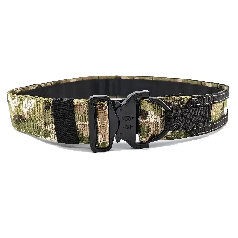 Tactical Molle Battle Belt Airsoft Fighter Belt Combat Quick Release Buckle Gear Men's Hunting 2 Inch Waist Belt